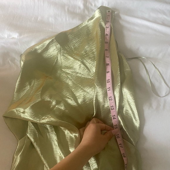 NWT ASOS DESIGN one shoulder satin maxi dress - Picture 6 of 7